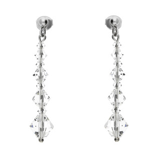 Kolczyki srebrne GRACE z kryształami Swarovskiego RD 461-1 crystal próba 925
