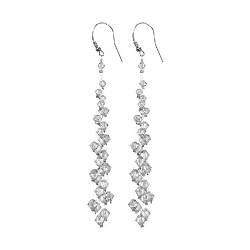 Kolczyki srebrne wiszące GRACE RD 394-1 crystal próba 925