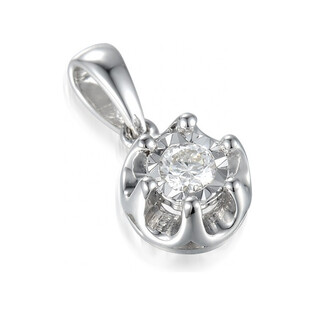 Zawieszka z diamentem Flower nr AW 55114 YW złoto 14 karat Sezam - 1