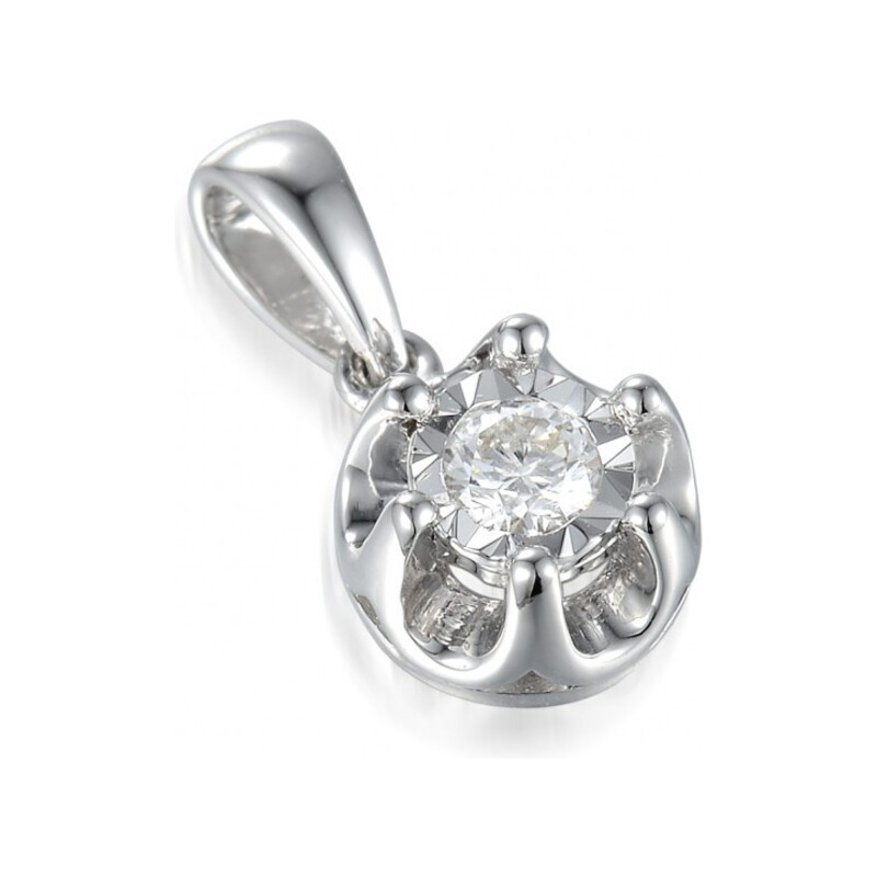 Zawieszka z diamentem Flower nr AW 55114 YW złoto 14 karat Sezam - 1