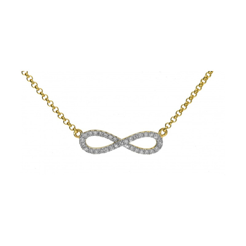 Naszyjnik złoty z diamentami numer AW 036141 z kolekcji Happy Diamond Sezam - 1