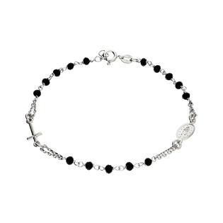 Bransoleta D&G różaniec paciorki onyksowe NI 013 BL próba 925