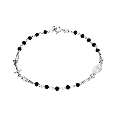 Bransoleta D&G różaniec paciorki onyksowe NI 013 BL próba 925
