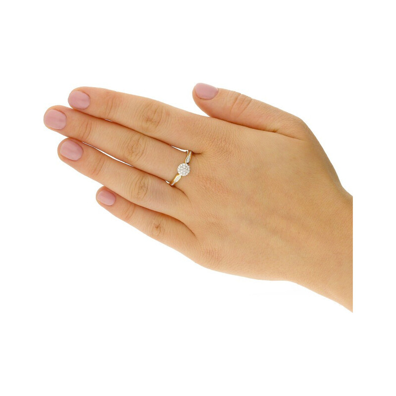 Zásnubní prsten s diamanty SWEET NF JRI-541 ryzost 375