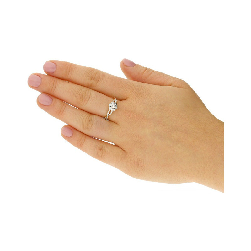 Zásnubní prsten s diamanty BRIDELL Magic NF JRI-532 ryzost 375