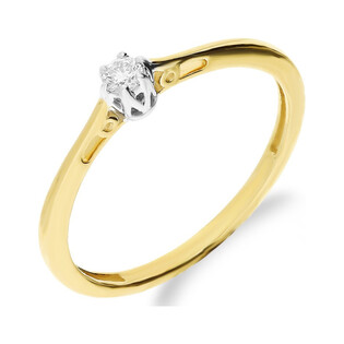 Pierścionek ROYAL AP-0,10ct NF JRI-557 próba 375 Sezam - 1