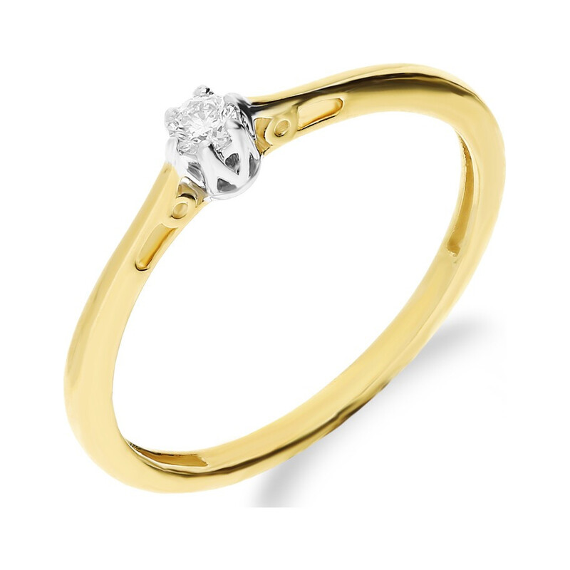 Pierścionek ROYAL AP-0,10ct NF JRI-557 próba 375 Sezam - 1