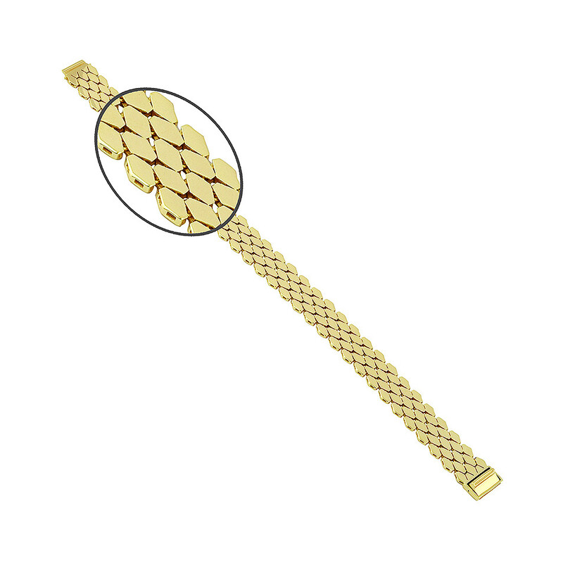 Bransoleta złota taśma romby szeroka PY P15D0058 próba 375