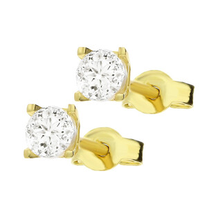 Kolczyki złote z cyrkonią 3 mm  MZ T5-E-OS-1-3,00mm-CZ próba 375