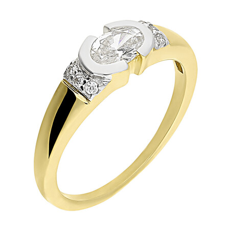 Pierścionek złoty ELEGANCE cyr.owal+cyr.bokiem nr DJ PREMIUM024M próba 585