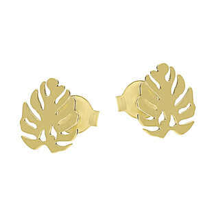 Kolczyki pozłacane monstera blask/sztyft A6 07180263-01 próba 925