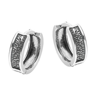 Kolczyki kółka 16mm wklęsłe z korą/zatrzask SZ286 próba 925