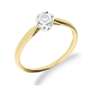 Pierścionek ROYAL Star-0,04ct AW 70367 YW próba 585 Sezam - 1
