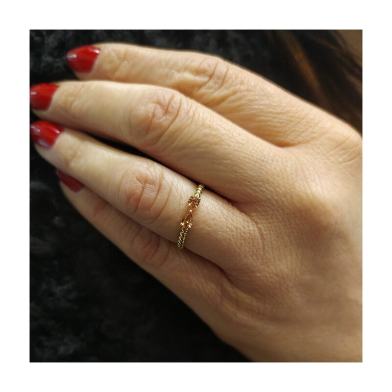 Zlatý prsten RINGS mašle se zirkony PY YYZ0701 ryzost 375