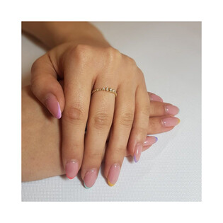 Zlatý zásnubní prsten s diamanty RINGS č. S3 MP030 beads ryzost 585