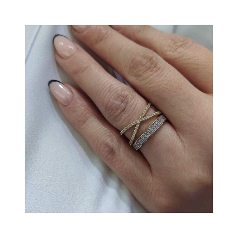 Zlatý prsten Rings se zirkony NB 501247 ryzost 585