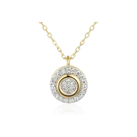 Naszyjnik złoty SWEET  kółko z diamentami/rolo AW 71726-08916 YW próba 585