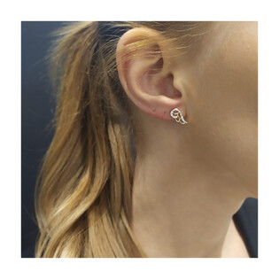 Zlaté náušnice s diamanty 0,04ct | iSezam.cz