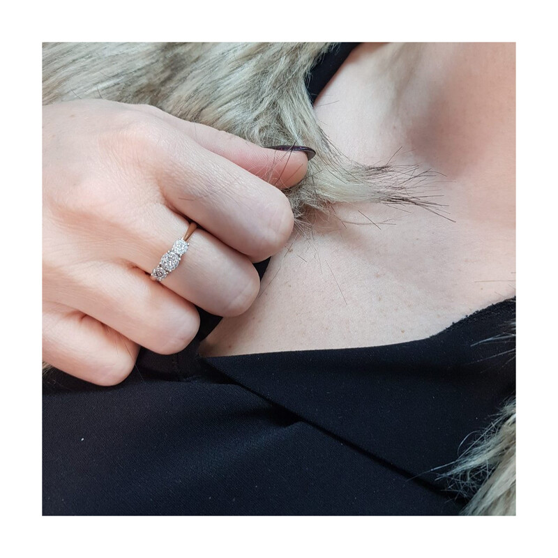 Zásnubní prsten s diamanty SWEET AW 53534 YW ryzost 585